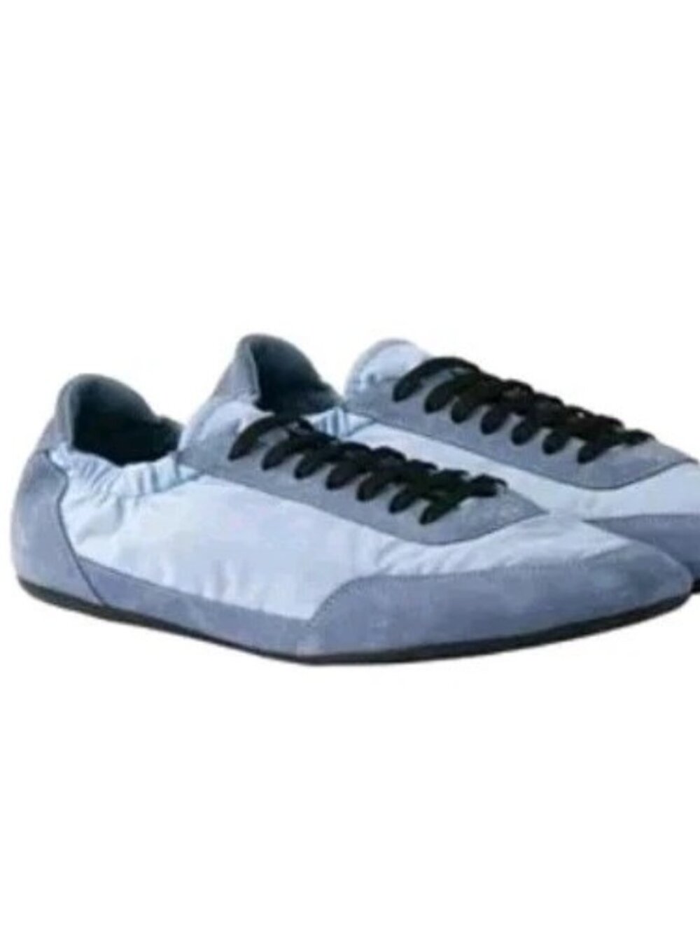 $1,020 PRADA Collapse Blue Re-Nylon & Suede Men's Sneakers UK 10 US 11 EU 44 NIB